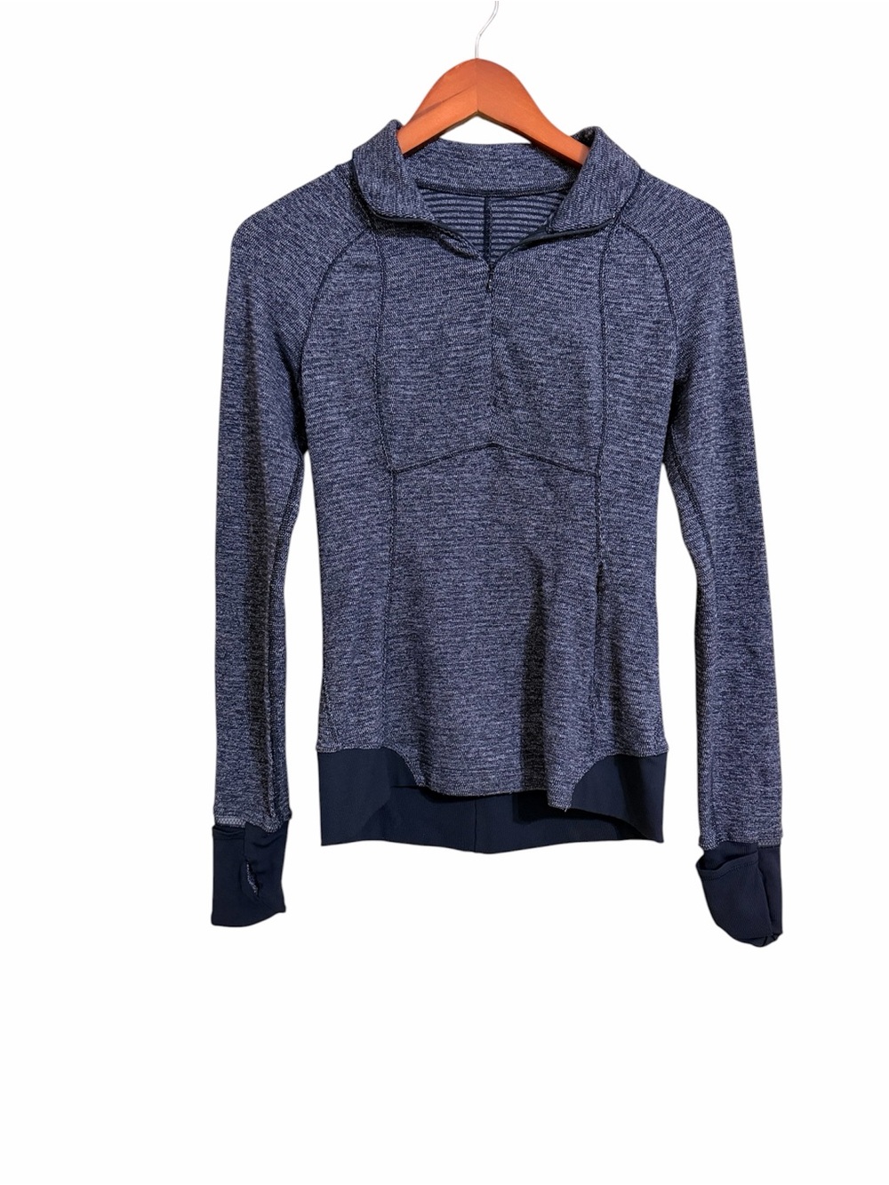 Lululemon Think Fast Pullover Sweater Black Charcoal Women’s 1/4 Zip Collar 4
